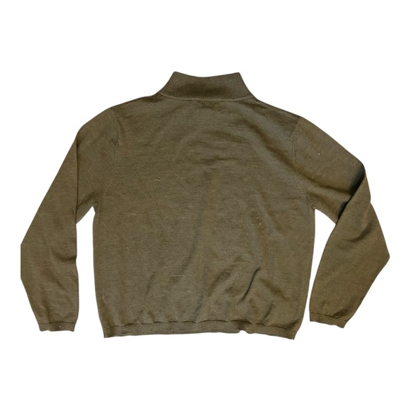 Pendleton 100% Merino Wool Mock Neck Sweater Sz XL Green - Picture 2 of 3